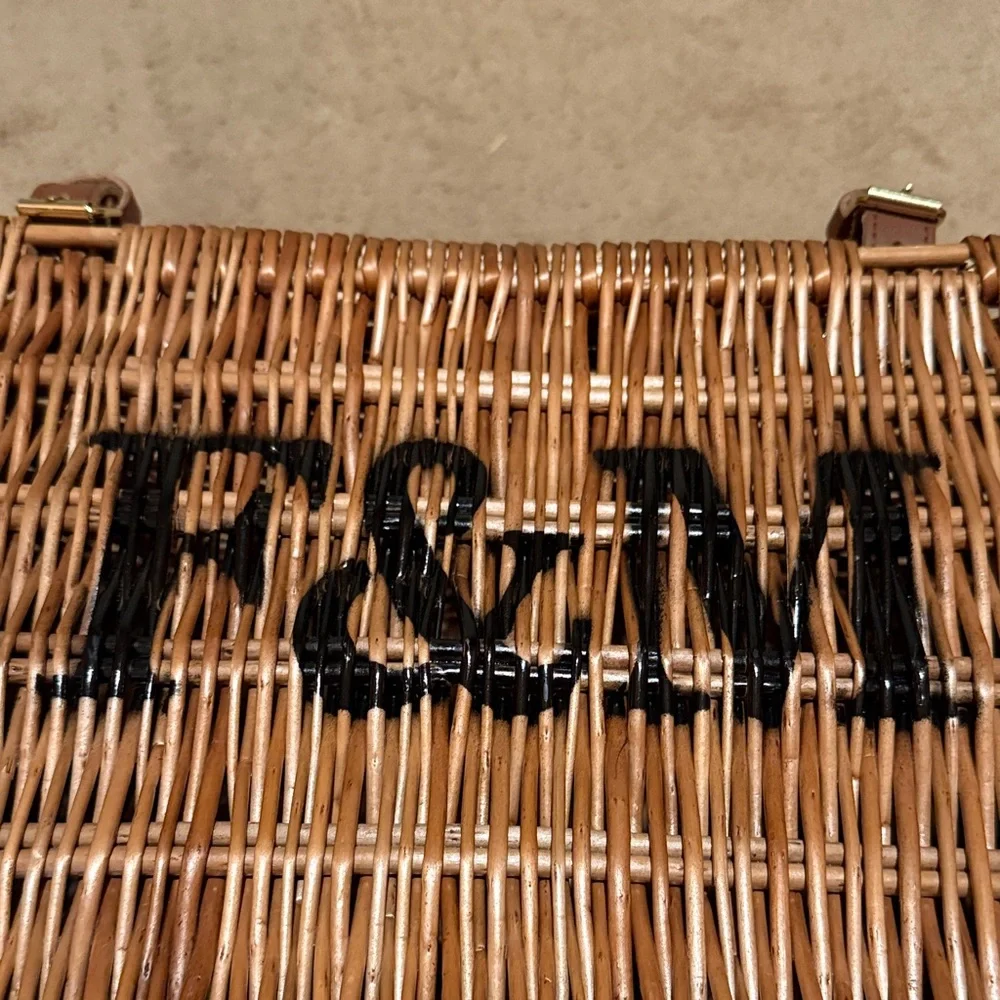 Fortnum & Mason Wicker Basket with Handle - Picture 5 of 5